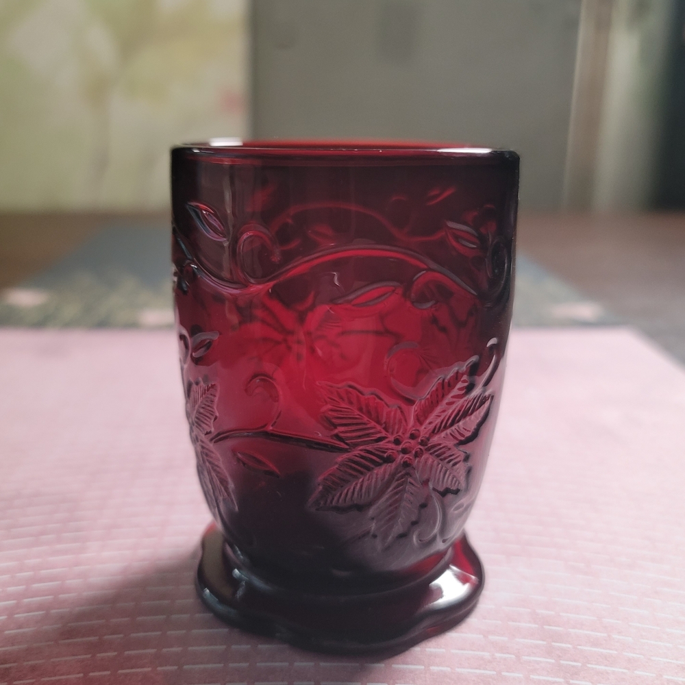 Princess House Ruby Red Fantasia Votive Candle Holder